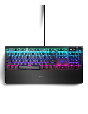 Teclado gamer USB y ANT+ Qwert inglés con interruptor híbrido Steel Series Apex 5