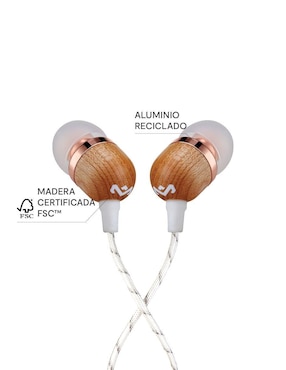 Audífonos In-Ear The House Of Marley Em-Je041-Sb alámbricos con cancelación de ruido