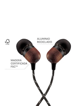 Audífonos In-Ear The House Of Marley Em-Je041-Sb alámbricos con cancelación de ruido