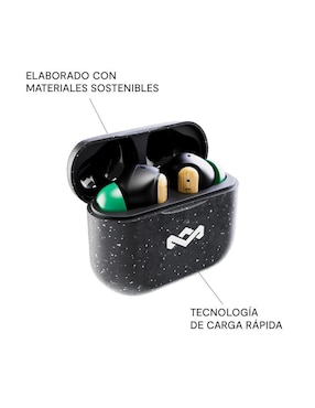 Audífonos In-Ear The House Of Marley Em-Je123-Sb inalámbricos con cancelación de ruido