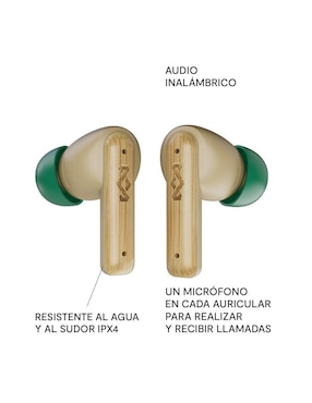 Audífonos True Wireless The House Of Marley Em-Je123-Sb inalámbricos con cancelación de ruido