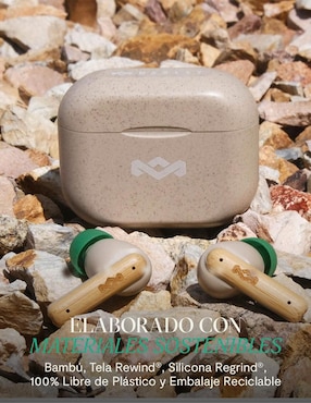 Audífonos True Wireless The House Of Marley Em-Je123-Sb inalámbricos con cancelación de ruido