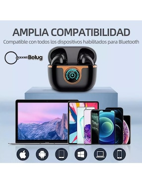 Audífonos True Wireless Genérica Manos Libres Bluetooth 5.3 inalámbricos con cancelación de ruido