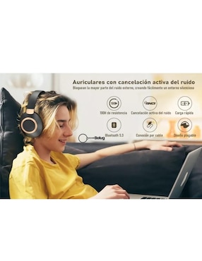Audífonos Over-Ear Genérica inalámbricos con cancelación de ruido
