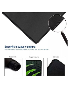 Mouse pad gamer Genérica con antideslizante