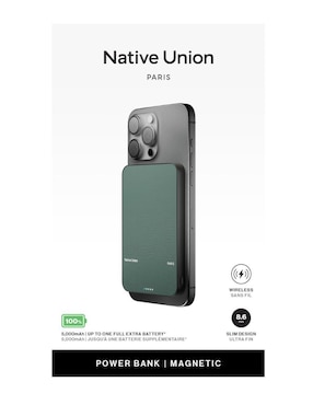 Batería portátil NATIVE UNION 5000 mAh PB-5KMS-GRN