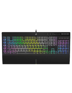 Teclado gamer conexión alámbrica Corsair K55 PRO