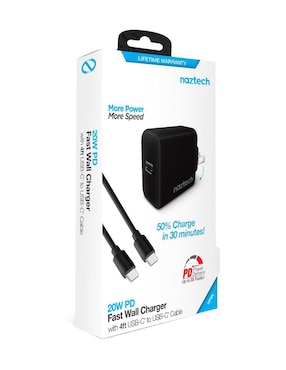 Cargador pared Naztech USB tipo C