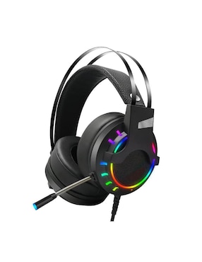 Audífonos gamer Over-Ear Store Cline Sc-Dmx-43Rgb
alámbricos con cancelación de ruido