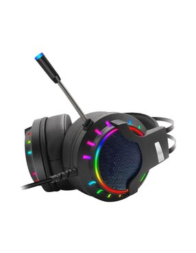 Audífonos gamer Over-Ear Store Cline Sc-Dmx-43Rgb
 alámbricos con cancelación de ruido