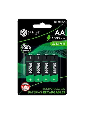 Paquete De Pilas AA Níquel-metal Hidruro (nimh) Select Power 1.2 V