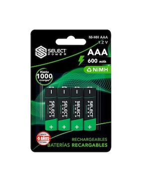 Batería AAA Níquel-metal Hidruro (nimh) Select Power 1.2 V