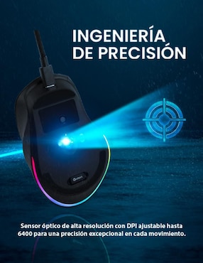Mouse Gamer Inalámbrico Getttechggm-rgbtr-01