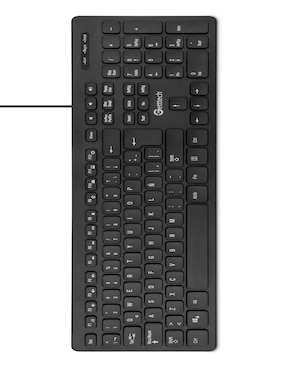 Teclado conexión alámbrica Getttech GGK-ESMWR-01 SLIM HUB_2PORT_USB