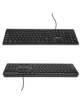 Teclado conexión alámbrica Getttech GGK-ESMWR-01 SLIM HUB_2PORT_USB
