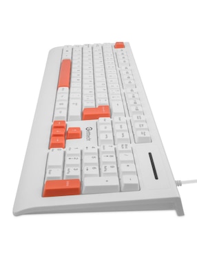 Teclado conexión alámbrica Getttech Colorful GGK-ESMWR-02-WH