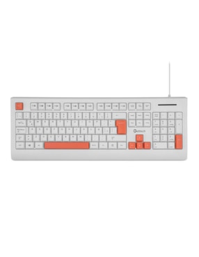 Teclado conexión alámbrica Getttech Colorful GGK-ESMWR-02-WH