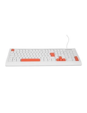 Teclado conexión alámbrica Getttech Colorful GGK-ESMWR-02-WH
