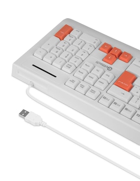 Teclado conexión alámbrica Getttech Colorful GGK-ESMWR-02-WH