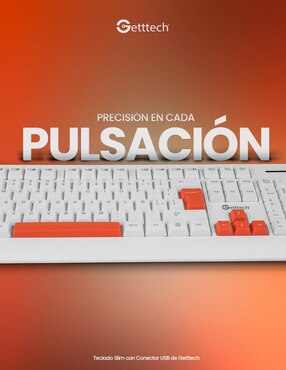 Teclado conexión alámbrica Getttech Colorful GGK-ESMWR-02-WH
