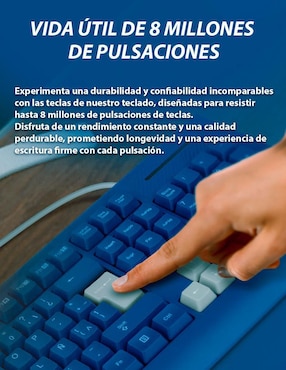 Teclado conexión alámbrica Getttech Colorful GGK-ESMWR-02-BL