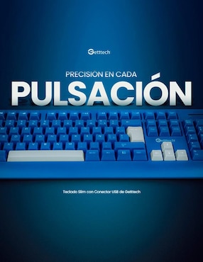 Teclado conexión alámbrica Getttech Colorful GGK-ESMWR-02-BL