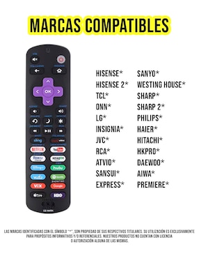 Control Remoto Universal para Smart TV Control Expert CE-N4RK