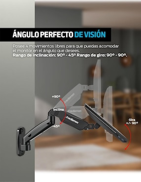 Soporte para monitor de pared Redlemon Hidráulico
