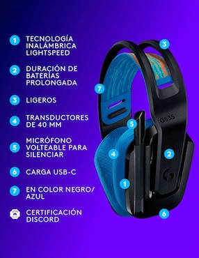 Audífonos gamer Logitech G inalámbricos