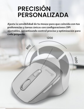 Mouse Gamer Inalámbrico Getttech ggm-stdbw-01-wh_6d