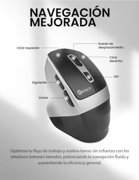 Mouse Gamer Inalámbrico Getttech ggm-stdbw-01-sl_6d