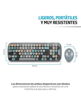 Mouse y teclado Redlemon Vintage 80842