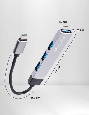 Hub Techzone TZACHB04 de 4 puertos USB