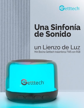 Bocina portátil Getttech MINI GUS-ETRBT-01​_RGB_BT_TWS bluetooth