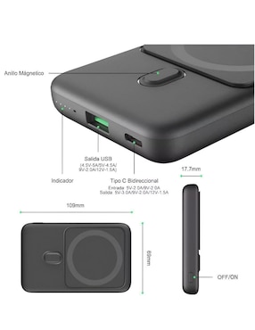 Batería portátil WÜND 10000 mAh ANR934