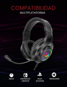 Audífonos gamer Redragon alámbricos