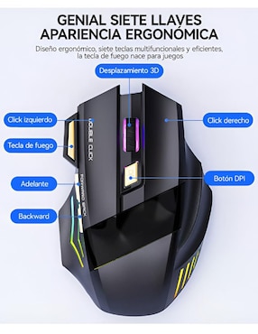 Mouse Gamer Inalámbrico Wünd w1415nd