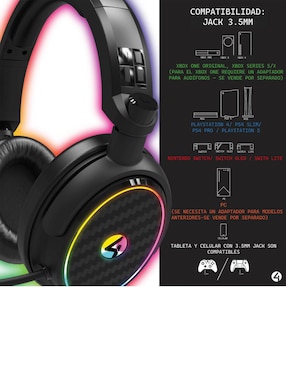 Audífonos gamer 4Gamers alámbricos
