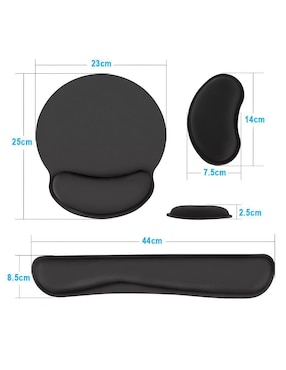 Mouse pad Wünd con apoyo para muñeca y antideslizante