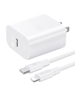 Cargador pared 1 Hora Lightning + USB tipo C
