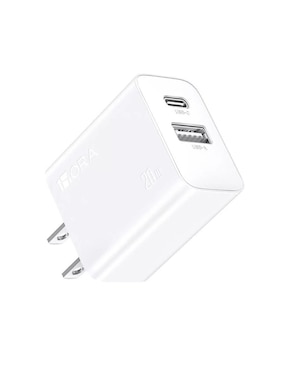 Cargador pared 1 Hora USB + USB tipo C