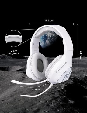 Audífonos Gamer Over-Ear Techzone Nsacau01 alámbricos con cancelación de ruido