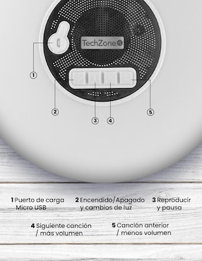 Bocina portátil Techzone TZAUBOB01 bluetooth