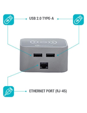 Hub Getttech Docking Station Thunderbolt USB C GHW-69401 de 10 contactos
