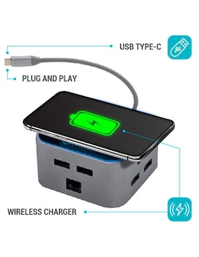 Hub Getttech Docking Station Thunderbolt USB C GHW-69401 de 10 contactos