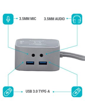 Hub Getttech Docking Station Thunderbolt USB C GHW-69401 de 10 contactos