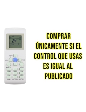 Control remoto para aire acondicionado Control Expert CE-YM9 YORK Ykr-p/001e