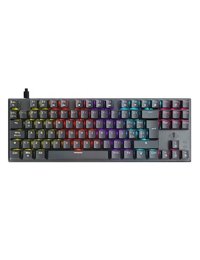 Teclado USB Bluetooth gamer retroiluminado español Ground Gaming GG-A49414