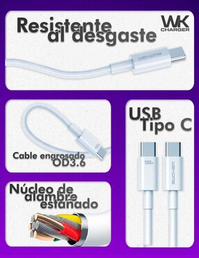 Cable USB C Wekome de 1 m
