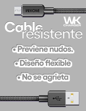 Cable USB C Wekome a tipo USB A de 1 m